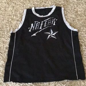 NO FEAR RARE OLD SCHOOL APPLIQUÉ BASKETBALL TANK